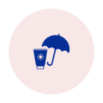Sunscreen and umbrella